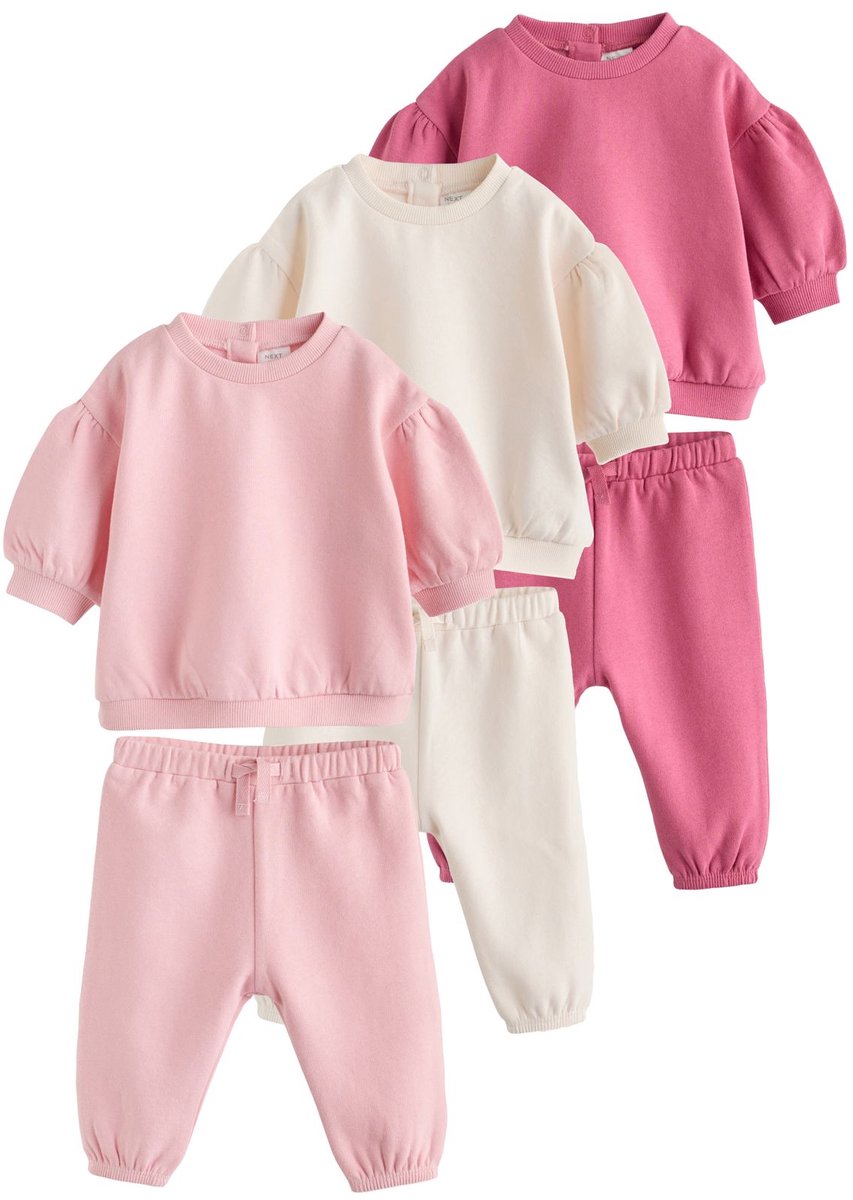 Next - Meisjes - Set van sweater en joggingbroek - Crème