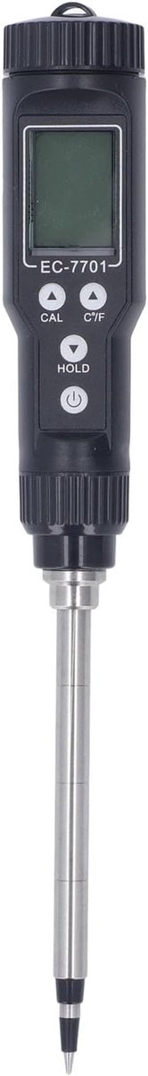 Digitale Bodemmeter - EC-tester Bodem - Bodemgezondheid Meten - Zeer Nauwkeurig - 28.98 cm - Zwart