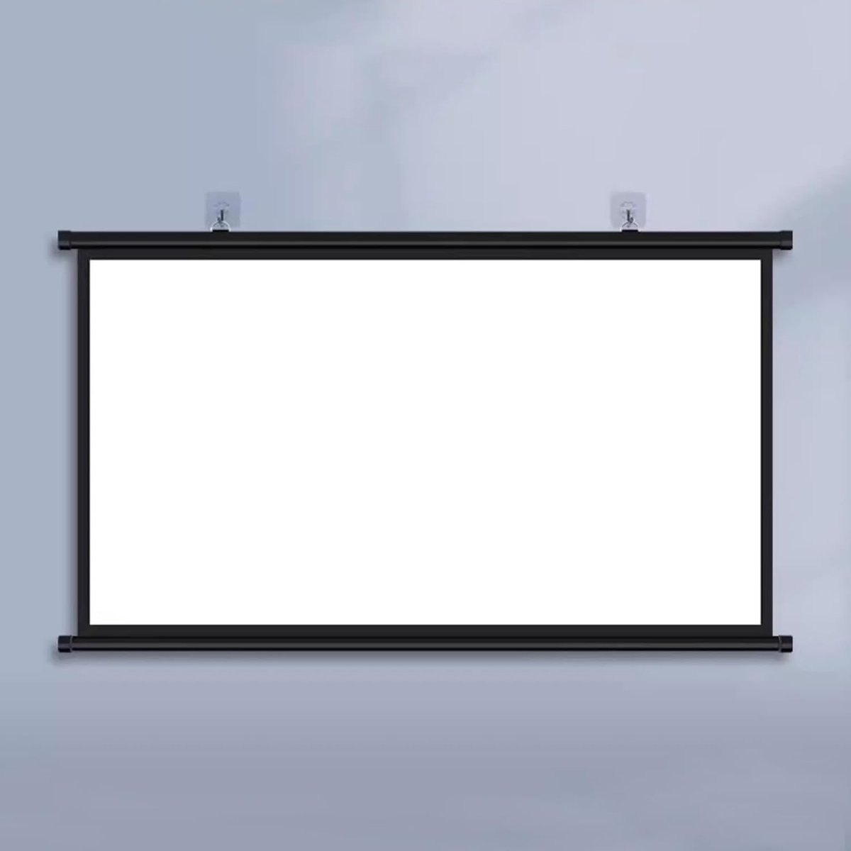 Projectiescherm Handmatig - Pull-down Scherm - Thuisbioscoop Creëren - HD Beeldkwaliteit - 60 of 72 Inch - Mat Wit