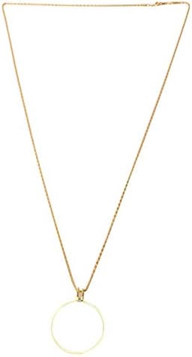 Vergrootglas Ketting - Sieraden Lens Loupe - Gedetailleerd Werk - Metalen Hanger - 90cm Ketting - Goud/Zilver