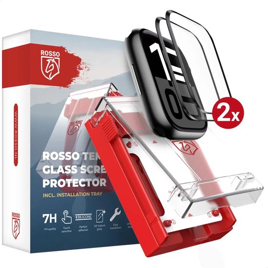 Rosso Smartwatch Protector Geschikt voor Apple Watch 11 / 10 42MM - 7H Tempered Glass Screen Protector - met Installatietray en Dust Removal - Horloge Beschermlaag - Case Friendly (2-Pack)