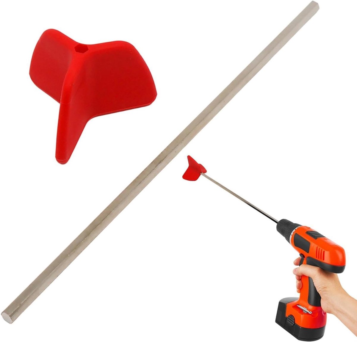 Verfmenger Booropzetstuk - Mengstaaf - Mengen van Verf - Efficiënte Stroming - 27 cm - Enkel Attribuut
