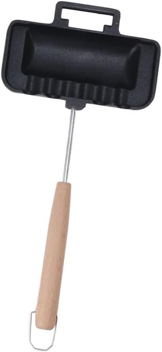 Dubbelzijdige Pan - Sandwich Maker - Ontbijt Maken - Verwijderbaar Handvat - 29.5 cm - Zwart