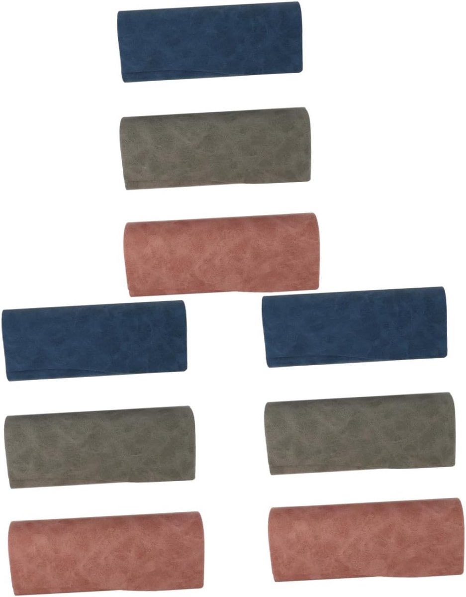 Brillen Etui Set - Opbergtas Bril - Bescherming Onderweg - Zachte Voering - 3 Stuks - Grijs Blauw Roze