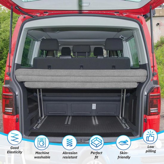Vouwmattress - Kampeermatras Campermatras - Comfortabel Slapen - Speciaal voor VW Bus - 185 x 148 x 8 cm - Grijs — afbeelding 3
