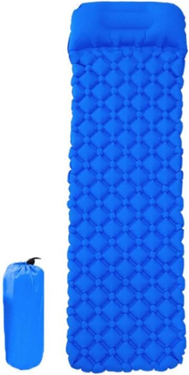 Opblaasbaar Slaapmatje - Kampeer Mat Luchtbed - Outdoor Kamperen - Waterdicht Zelfopblaasbaar - Ultralicht - Blauw