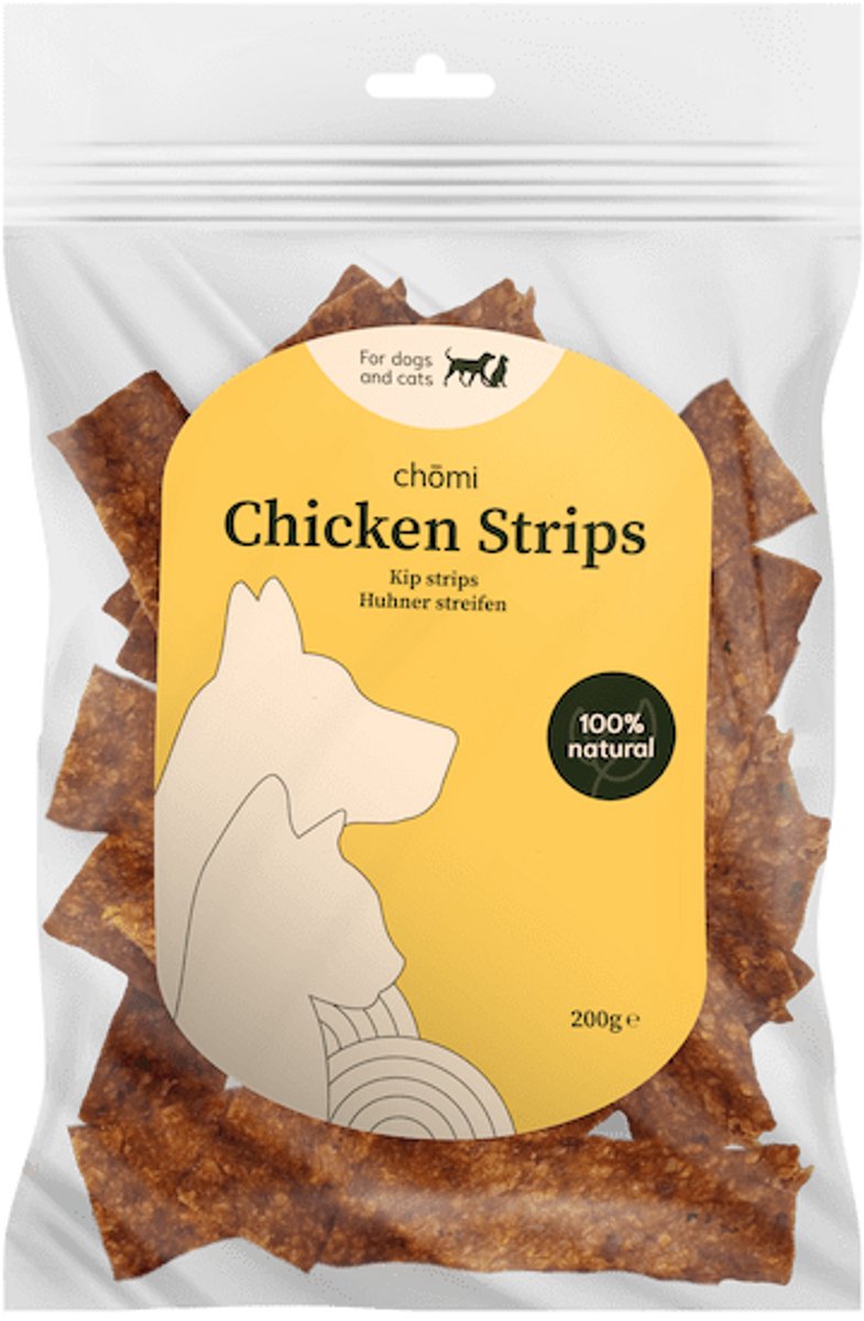 Chōmi Chomi Pets - Kipfilet Strips - 200 gram