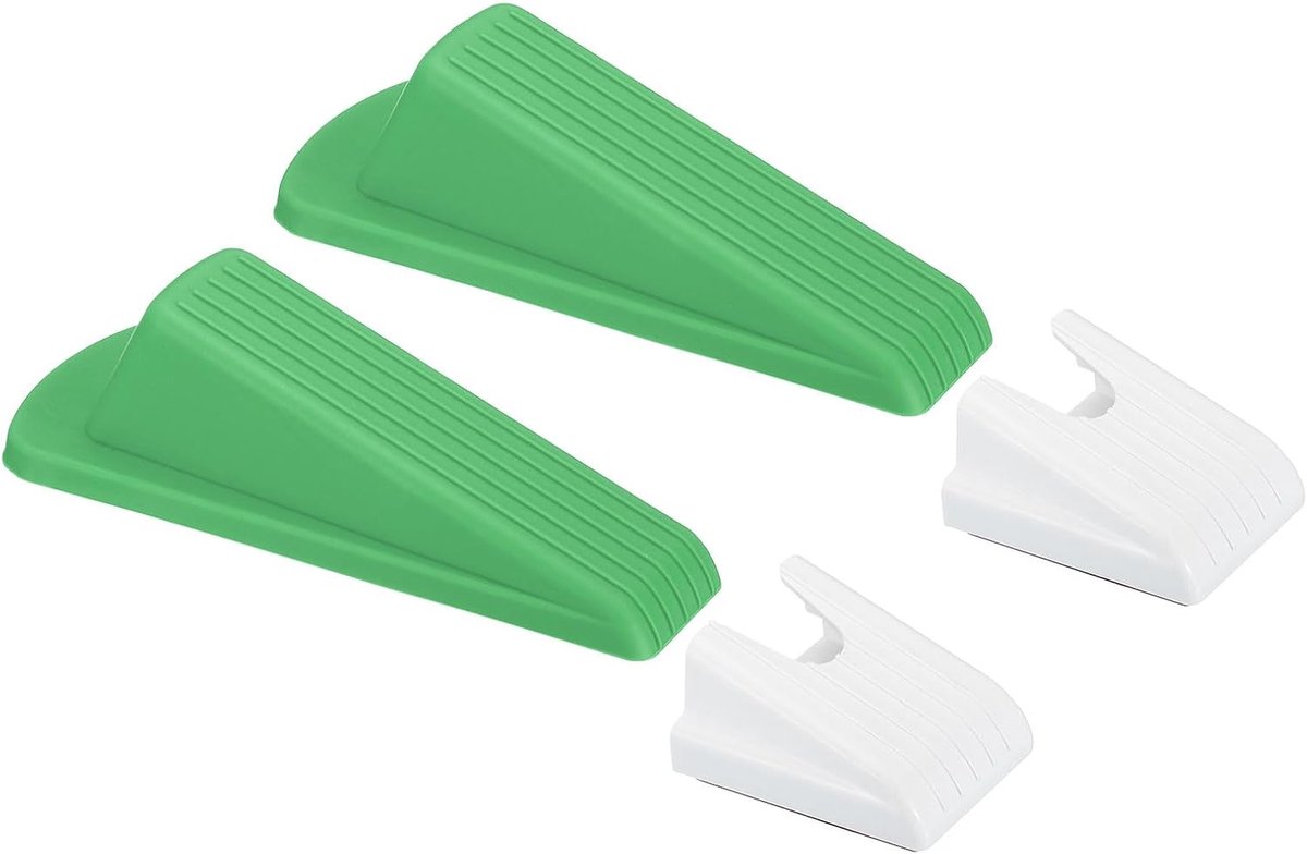 Deurstoppers - Deurwiggen - Deuren Open Houden - Stabiel Rubber Ontwerp - 2 Stuks - Groen