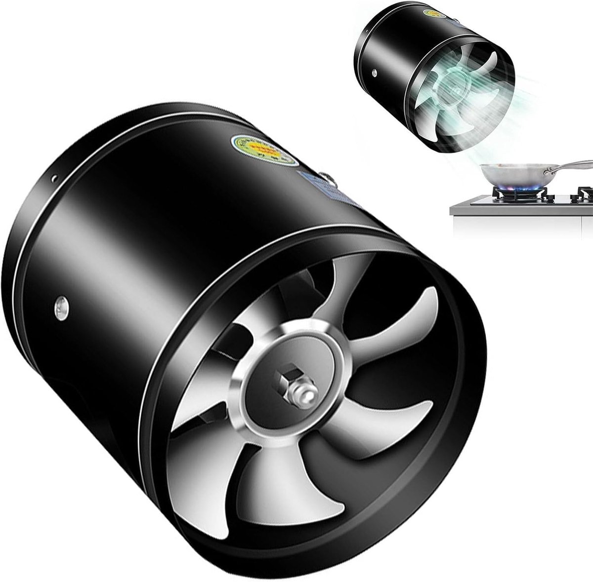Afzuigventilator Keuken - Ventilator Badkamer - Lucht Verversen - Krachtige Stille Motor -