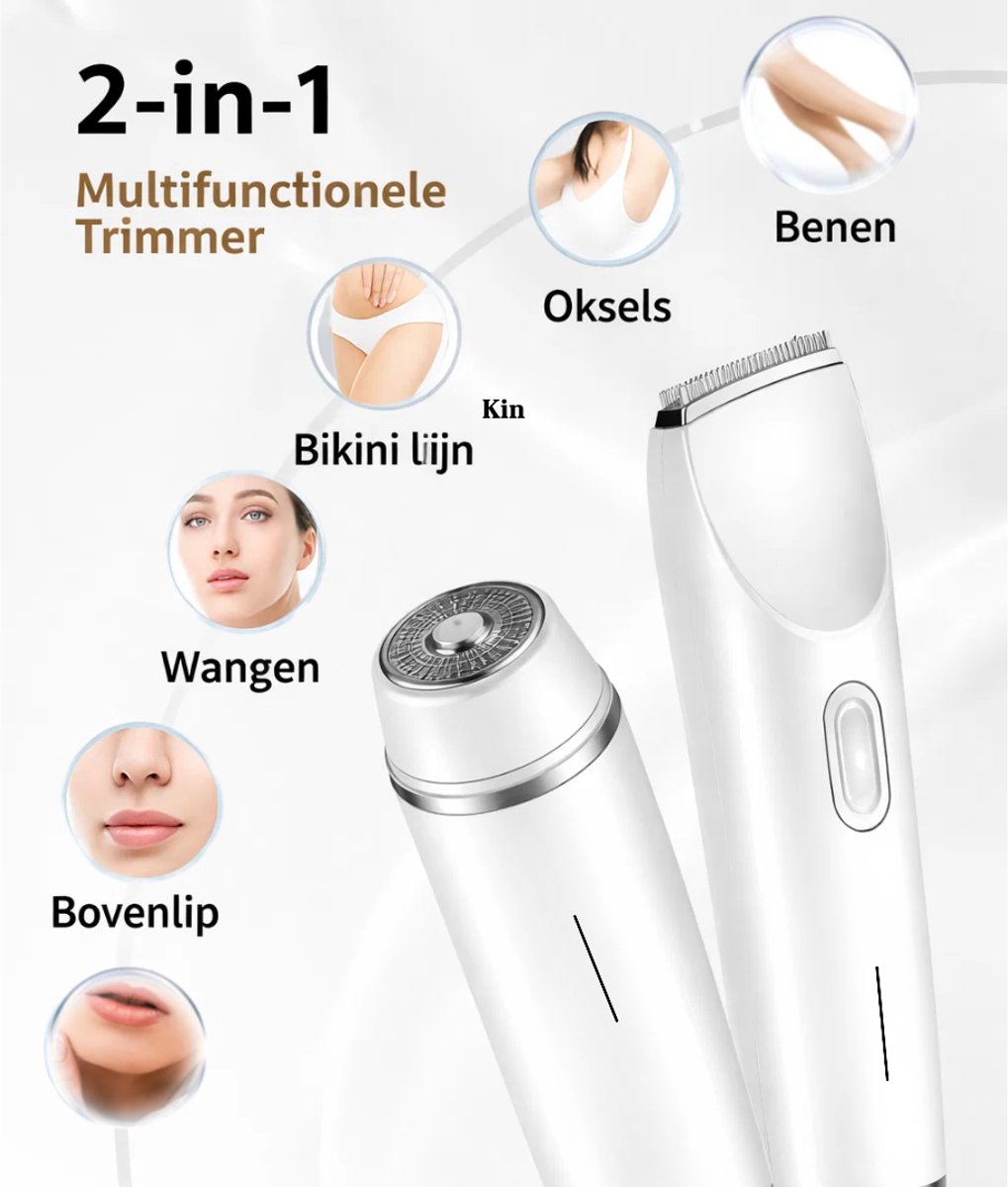 YST Solutions Oplaadbare 2-in-1 Elektrische Bikinitrimmer Waterdicht - afbeelding 2