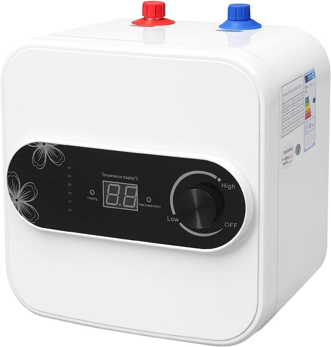 Doorstroomboiler - Warmwaterboiler - Direct Warm Water - Ruimtebesparend Ontwerp - 8 Liter - Wit