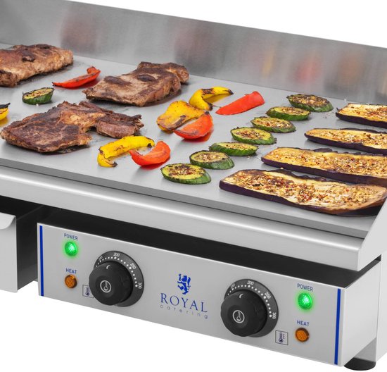 Elektrische bakplaat 72,5 cm - glad - 2 x 2,2 kW - Royal Catering — afbeelding 3