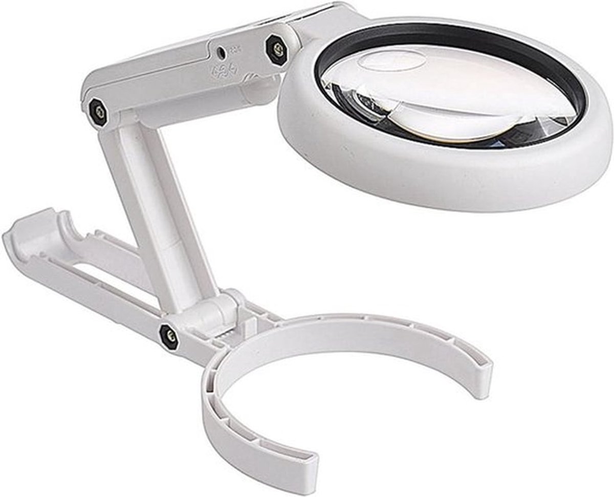 Opvouwbare Vergrootlamp met USB Aansluiting - 5x/11x Vergroting - Verstelbare Tafellamp met 8 LEDlampjes - Ideaal voor Hobby's, Sieraden en Werkbank - Vergrootglas met Verlichting