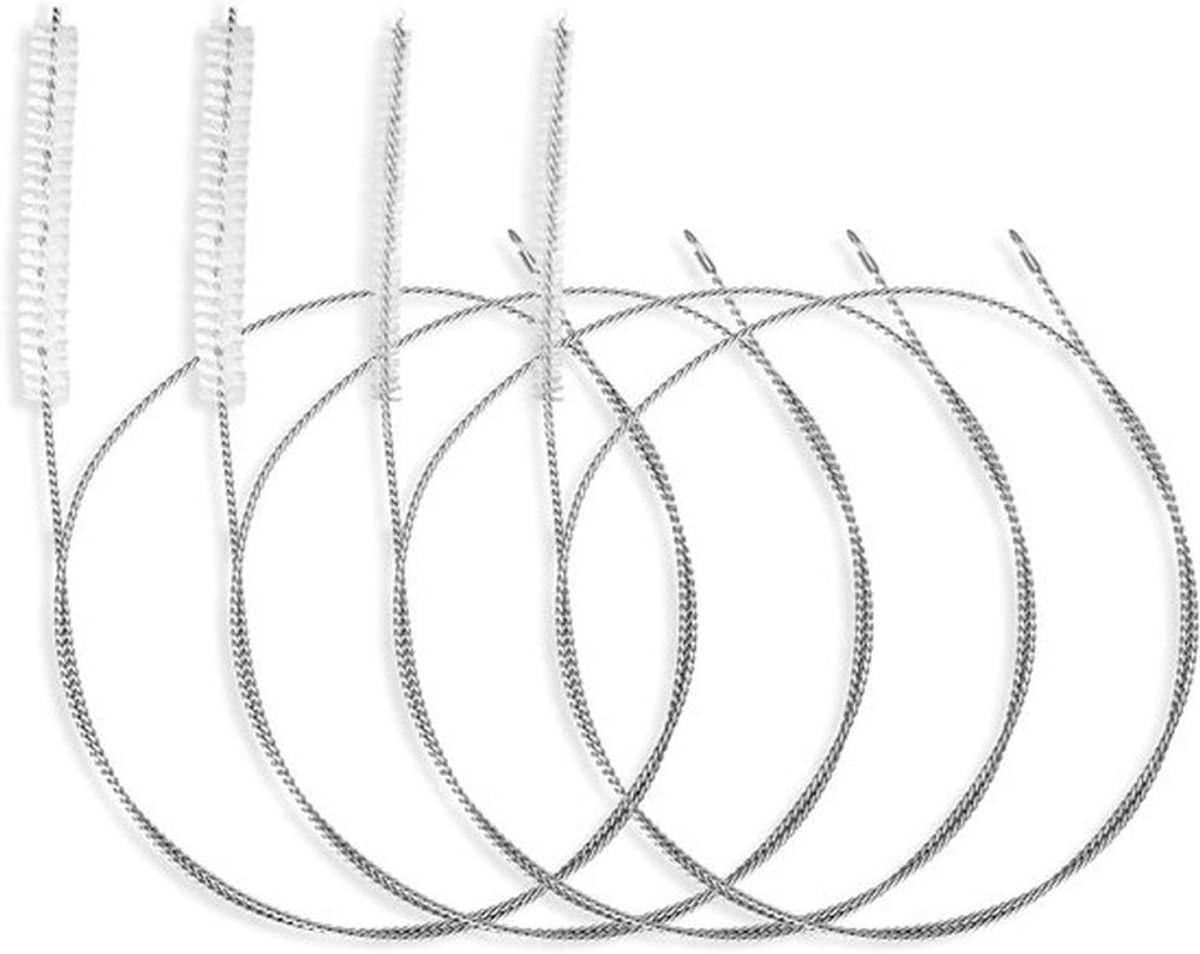 4 stuks extra lange pijpreinigers, 75 cm - Reinigen van rietje, buis, slang - Wit