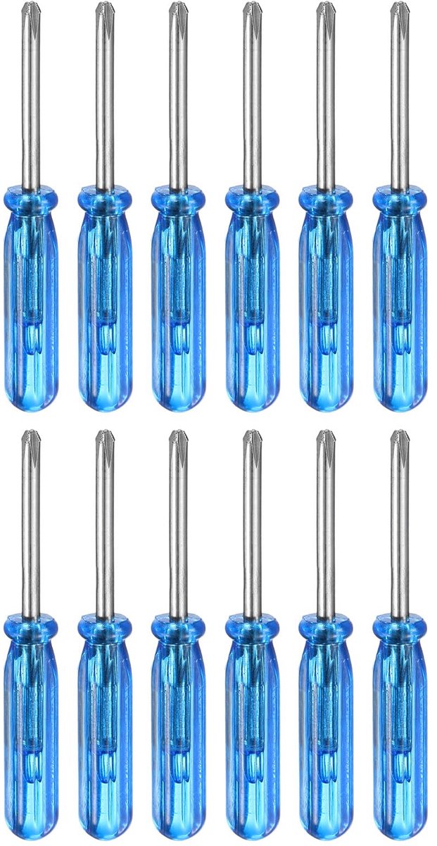 Set van 12 Philips schroevendraaiers PH00 van 45mm met ergonomische handgreep