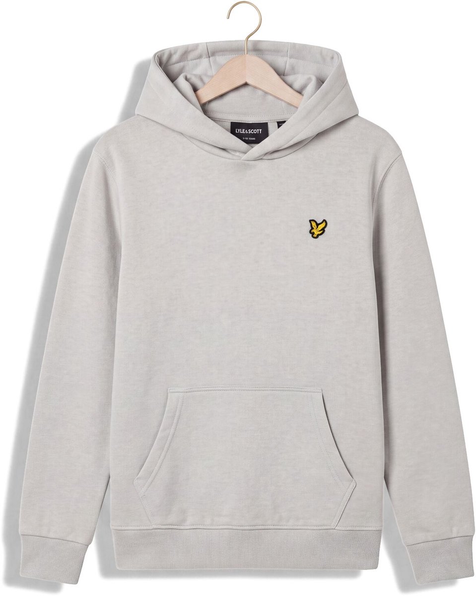Lyle & Scott Brush Back Pullover Hoodie Truien & Vesten Jongens - Sweater - Hoodie - Vest- Lichtgrijs - Maat 152/158