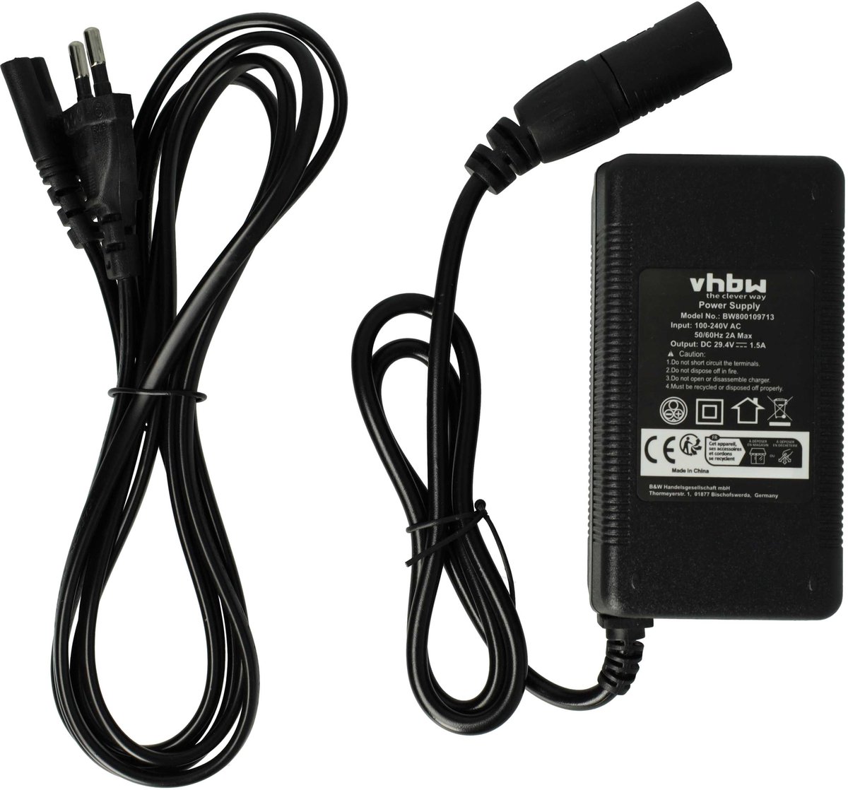 vhbw-lader compatibel met Alu-Rex fietsaccu's, e-bike - Voor Li-ion accu's 52 W