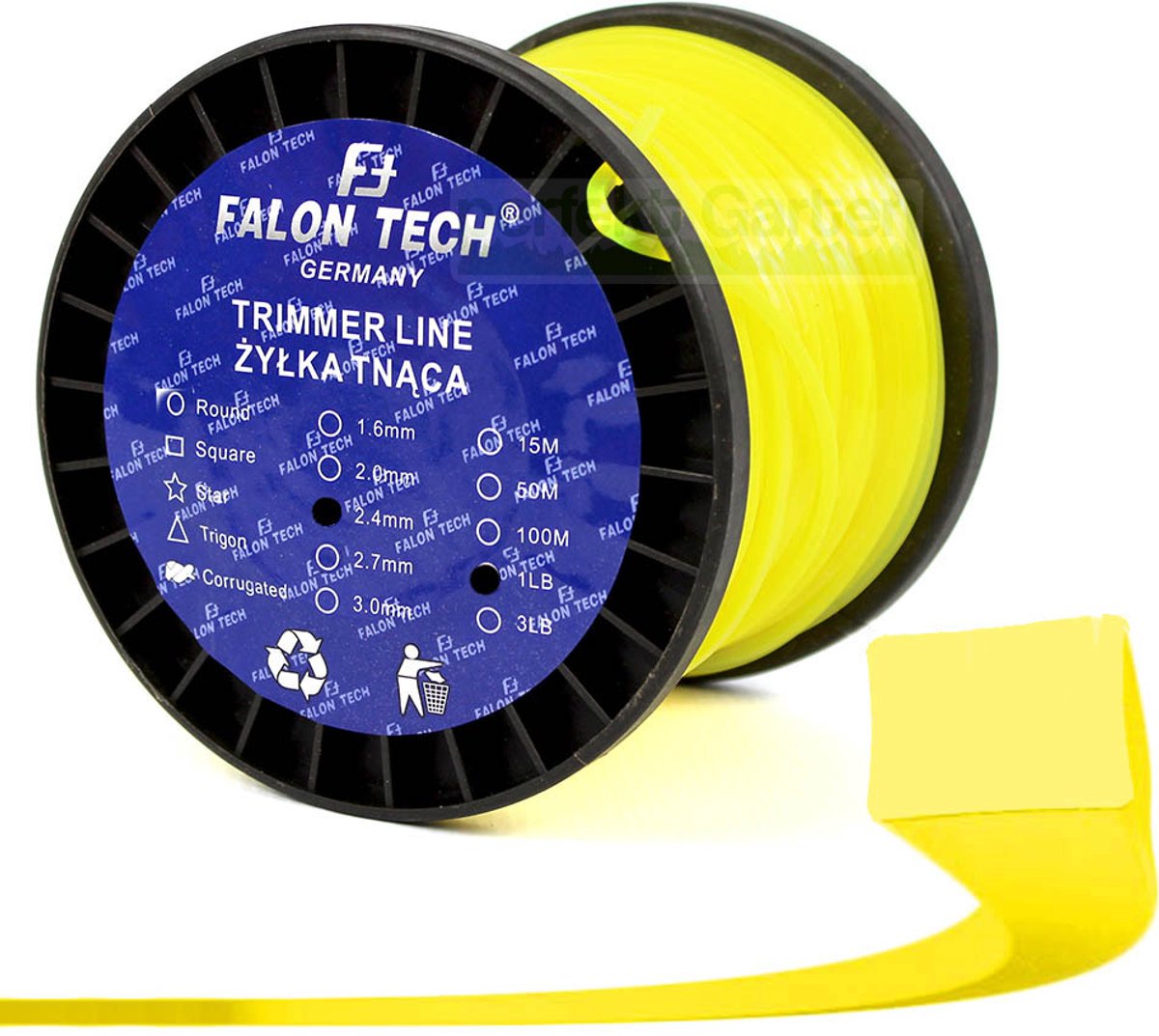 80 m / vierkant / 2,4 mm snijdraad voor de Timberpro TT-M2600-3 / Plantiflex MT-5200-PF bosmaaier