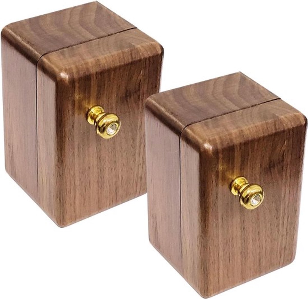 Deluxe Walnotenhout Opslagdoos - Opbergers met Spiegel voor Sieraden - Hangers - Oorbellen - Armbanden - Ringen