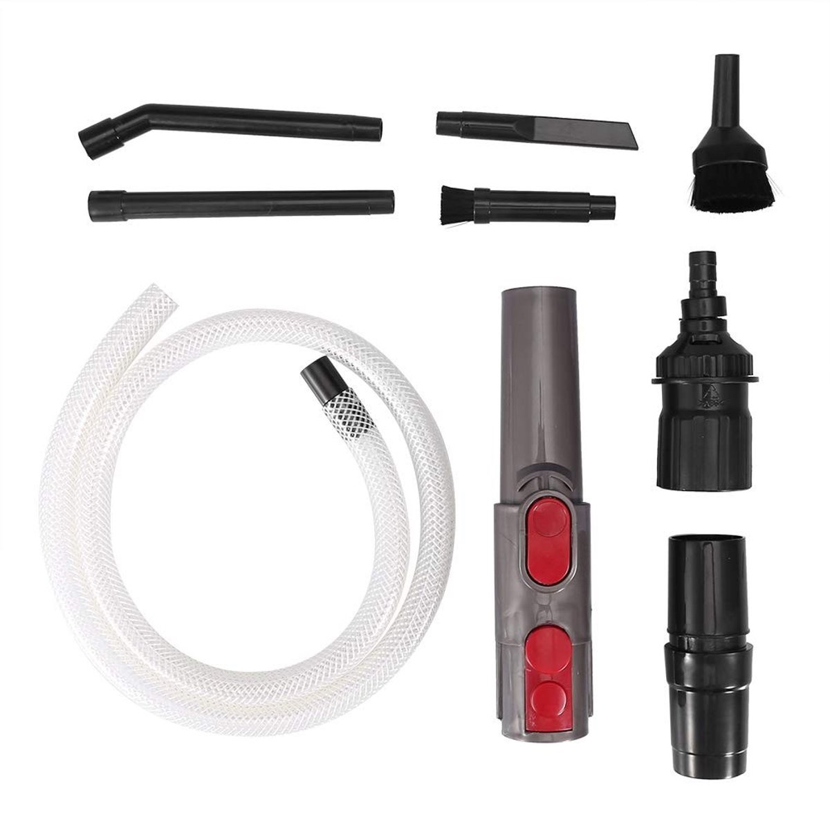 Dailygoods - Mini-stofzuiger - Reinigingsset - Kunststof - Adapter - Multi-functionaliteit - Ideaal voor voertuigen - Compact en draagbaar