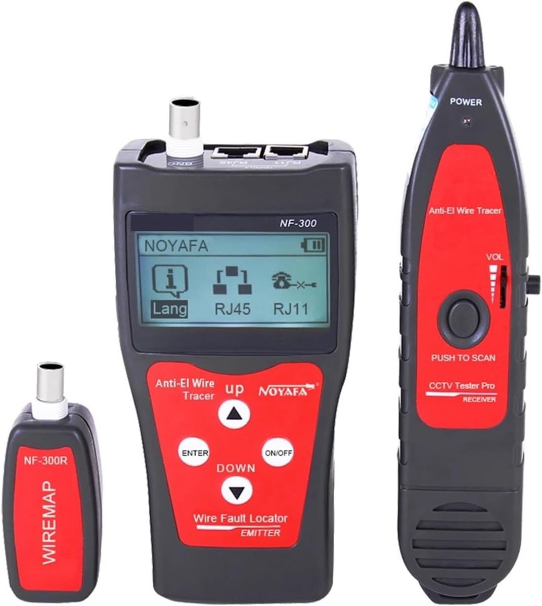 Netwerktester - Kabeltester - Netwerk Installatie - Kabellengte Meting - RJ45 BNC - Zwart