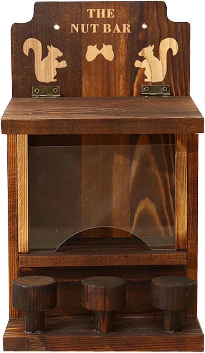 Eekhoorn Voederhuisje - Voerstation Eekhoorn - Dieren Voeren - Met 3 Zitplaatsen - 294 x 168 x 131 cm