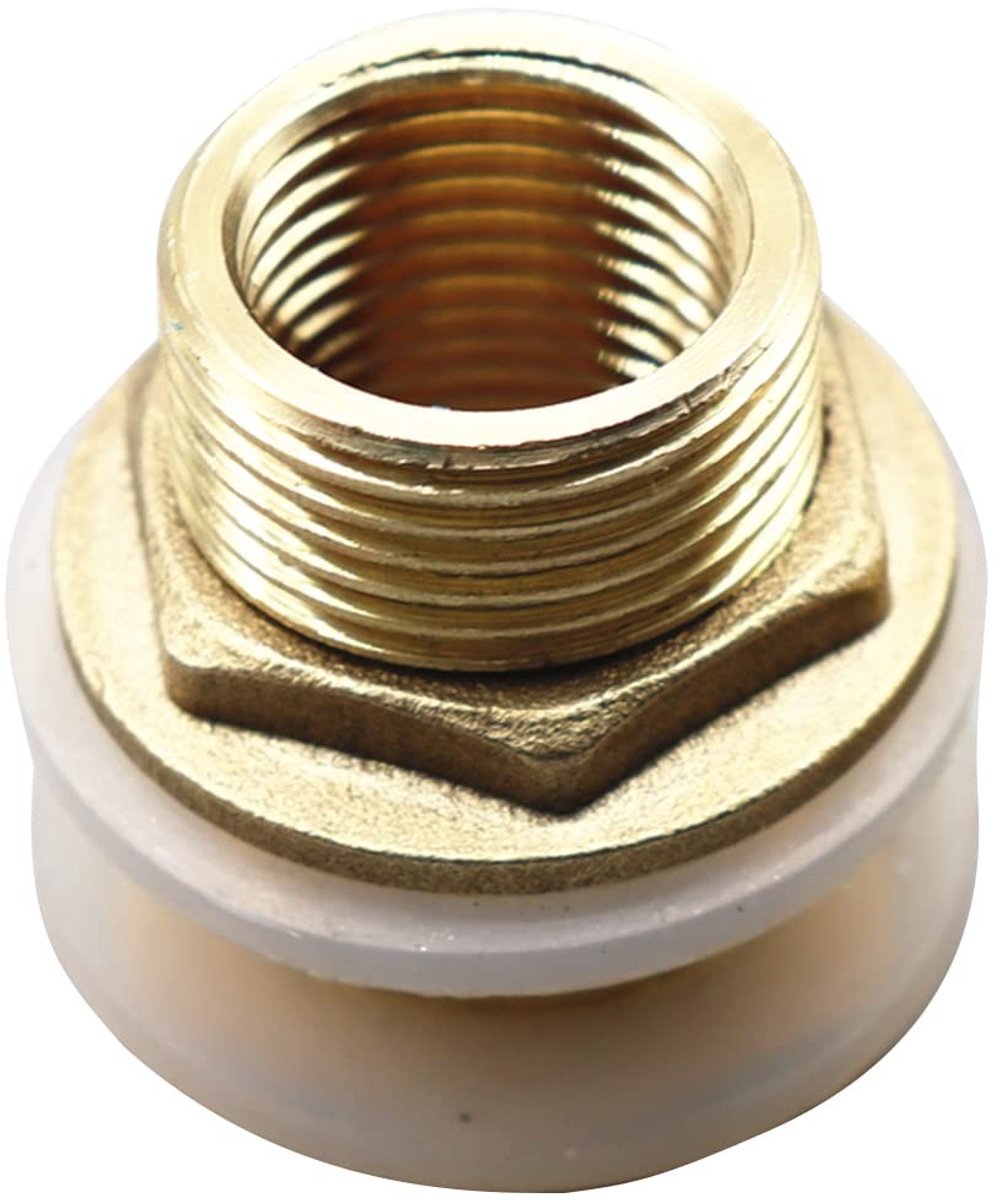 Dailygoods Water Tank Tap - Messing Fitting - Geschikt voor Tuin - Buiten - Afvoerkraan Adapter - Perfecte Waterafvoer