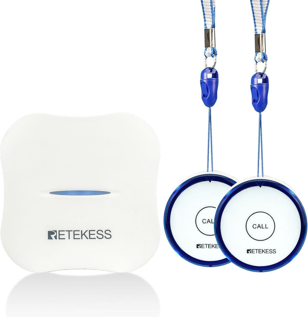 Noodoproepsysteem - Zorgalarm - Hulp Inschakelen - Wifi Meldingen - 2 Knoppen - Wit