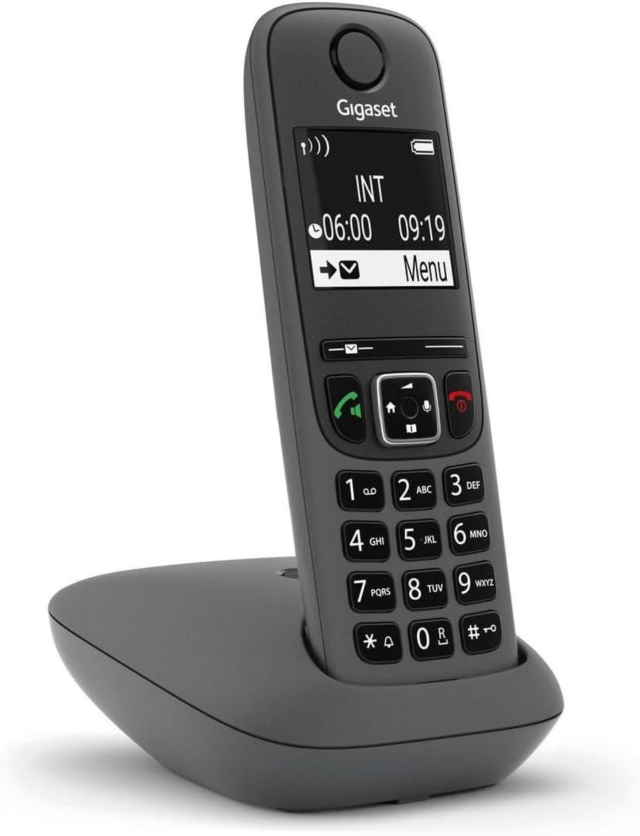 Draadloze Telefoon - Huistelefoon - Thuis Bellen - Handsfree Functie - 100 Contacten - Antraciet