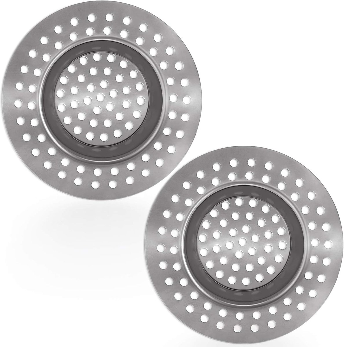 Aanrecht Zeef - Afvoerbeschermer Haarvanger - Voorkom Verstoppingen - Roestvrij Staal - 7.5 cm - Zilver