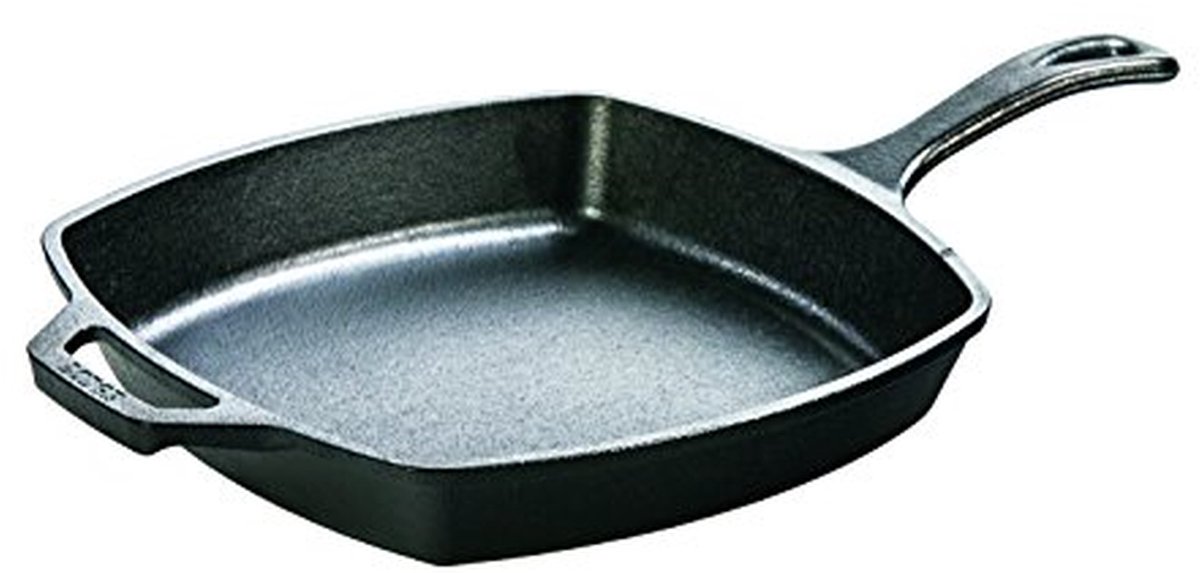 Vierkante Koekenpan Grillpan Koken op Inductie Roestvrij Staal 26 cm Zilver