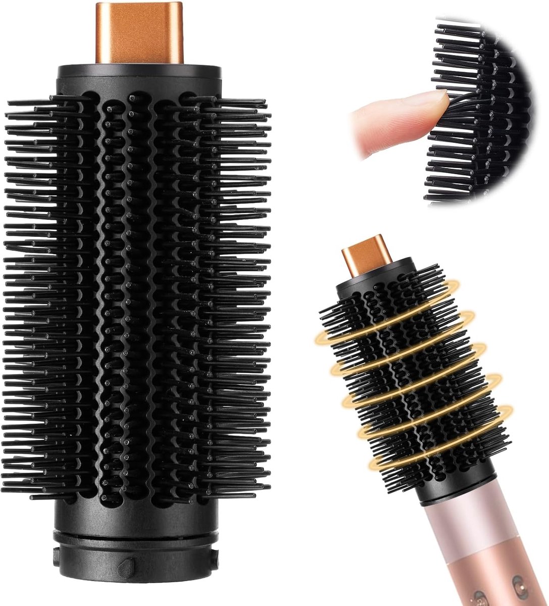 Ronde volumeborstel - Haarstyling opzetstuk - Volume creëren - Glad en kroezenvrij - 135 x 7 cm - Koper