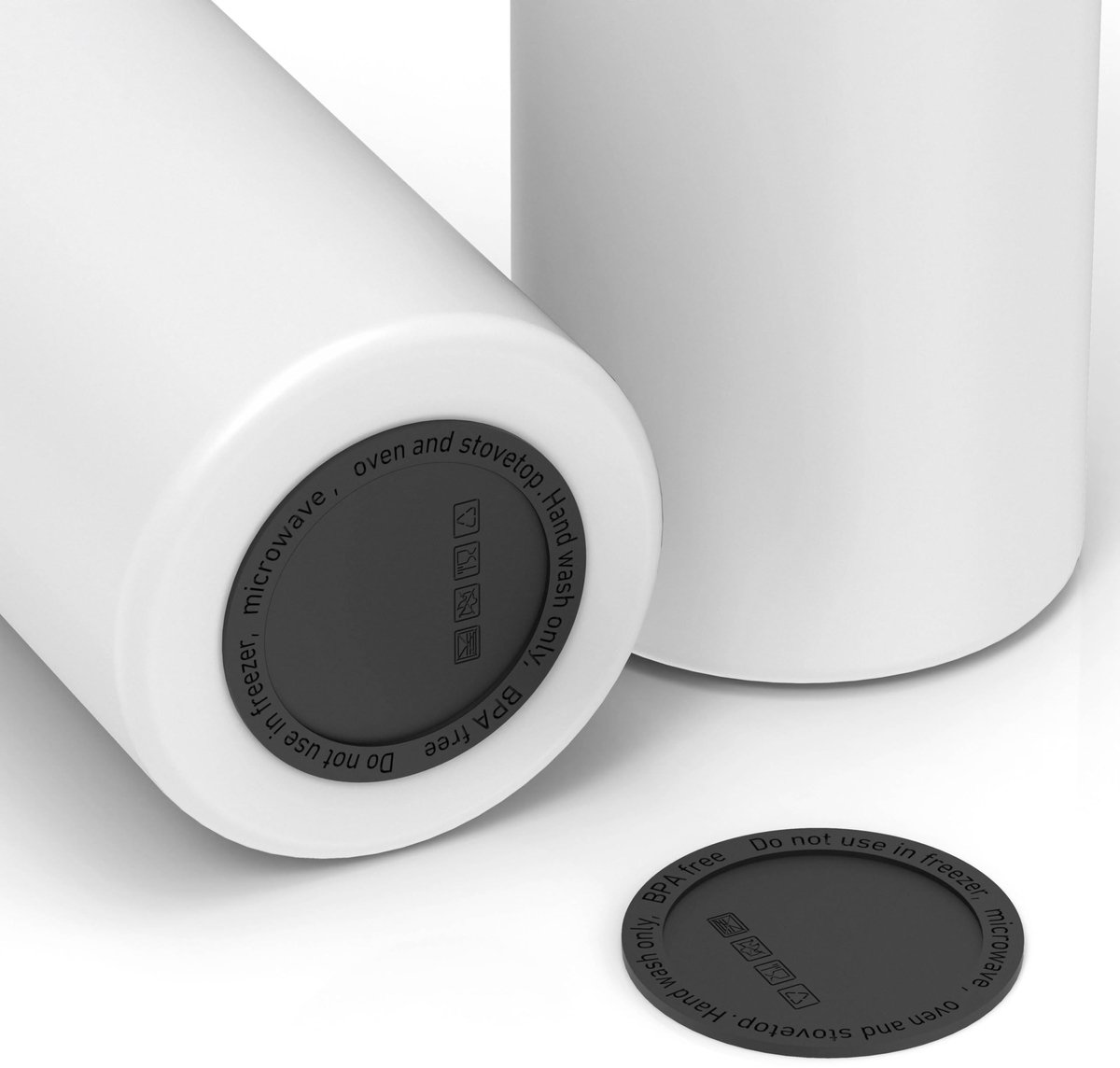 Dailygoods- Waterflesjes Set van 6 - Siliconen Bodemdemper - Antislip Rubberen Bescherming - Compatibel met Brede/Smal Mond - 947 ml - Beschermt Tegen Deuken - Flesbeschermers