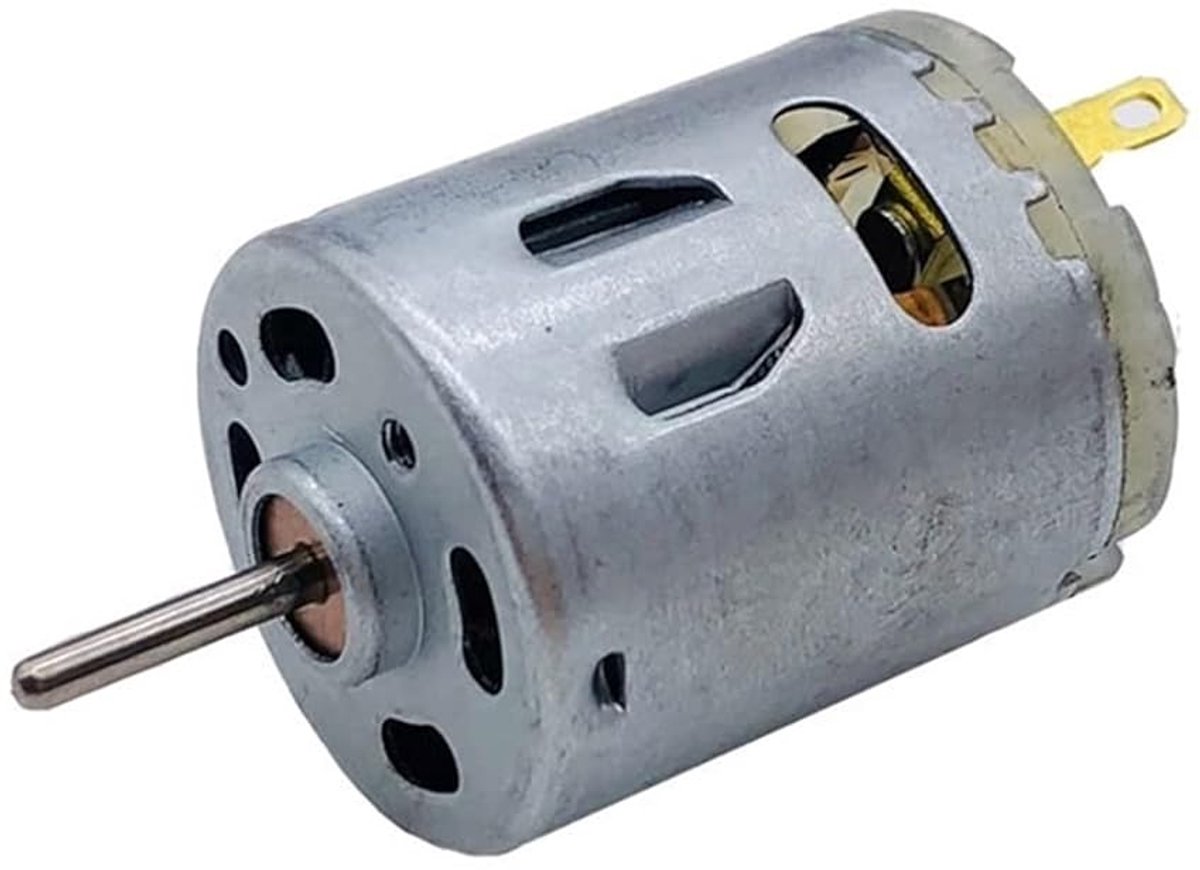 Kleine Motor - DC Motor - Modelbouw Projecten - Laag Geluidsniveau - 12 Volt - Zilverkleurig