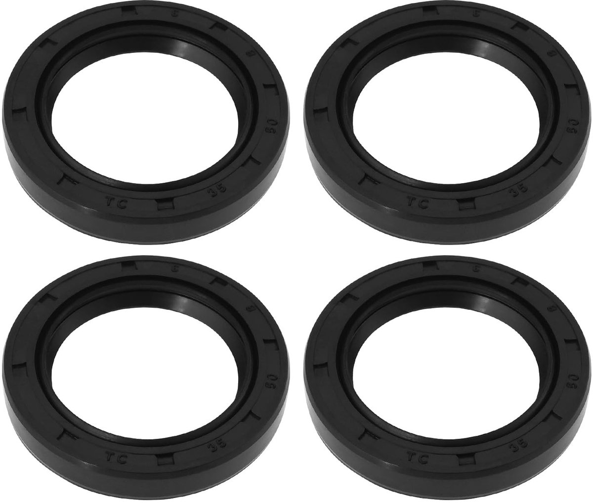 Dailygoods- Olieas Seal 35x50x8mm - Dubbele Lip - Rubber - Hoge Temperatuurbestendigheid - Olie- en Brandstofbestendig - Lage Zwelling in Water - Oliekeerring
