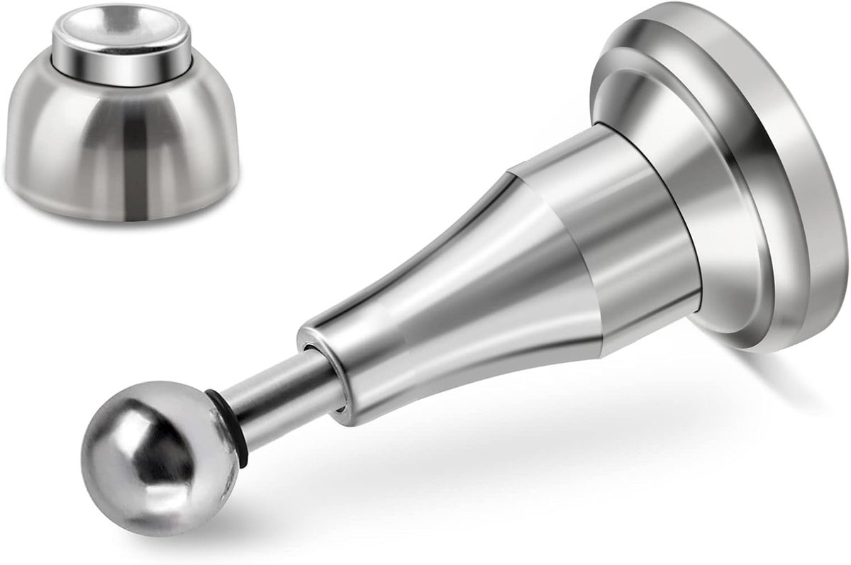 Magnetische Deurstoppers - Deurvanger - Deur Open Houden - Hydraulische Schokabsorptie - 1 Pack - Zilver