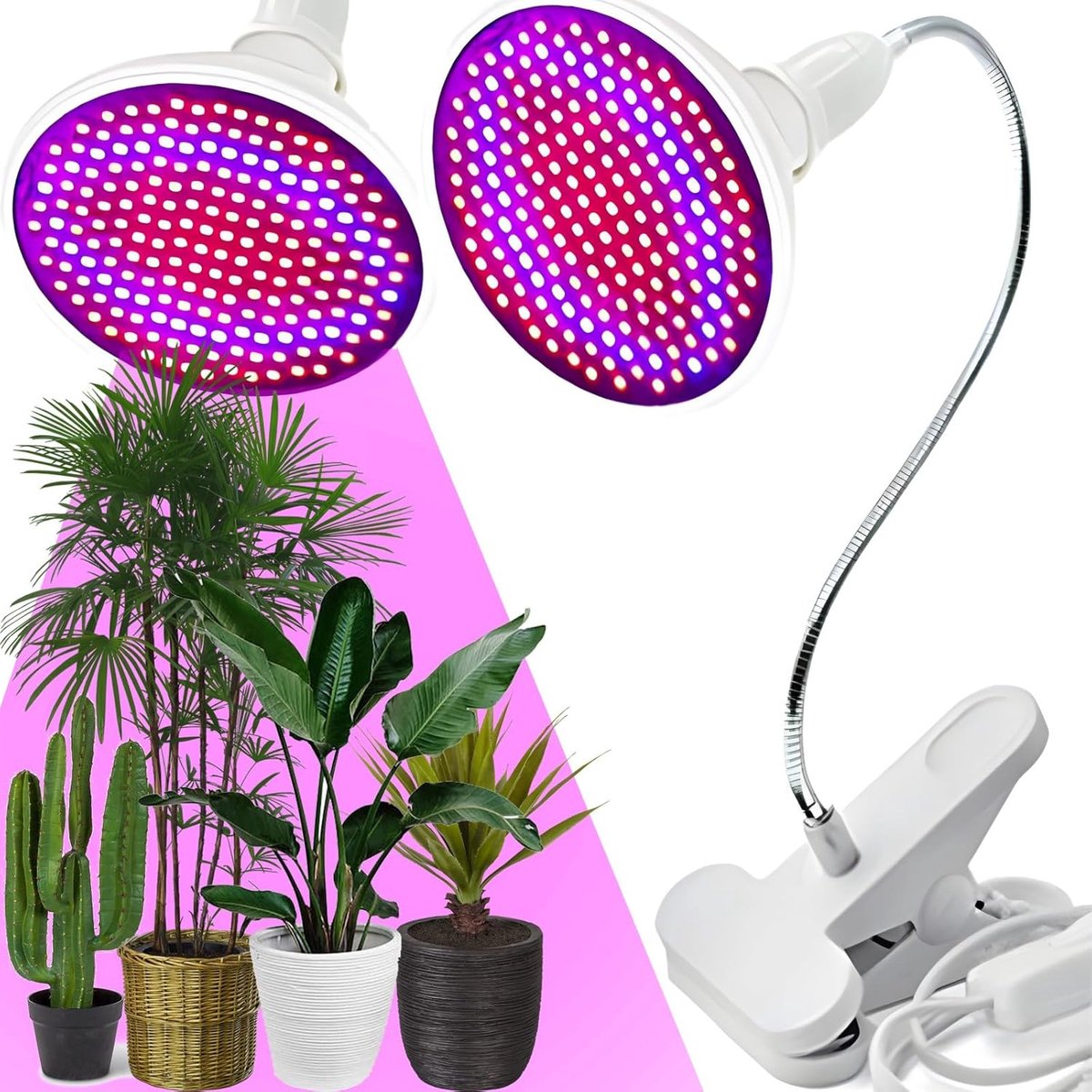 Plantenlamp LED - Groeilamp Binnen - Planten Kweken - Full Spectrum Licht - 20 Watt - Wit