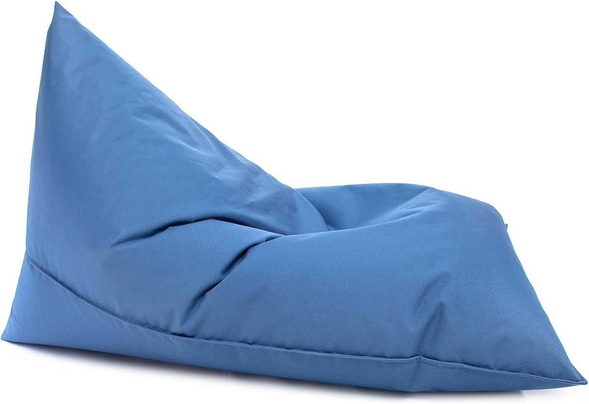 Driehoekige zitzak - Zitkussen vloer - Ontspannen zitten - Duurzaam polyester - 100 x 150 cm - Ivoor