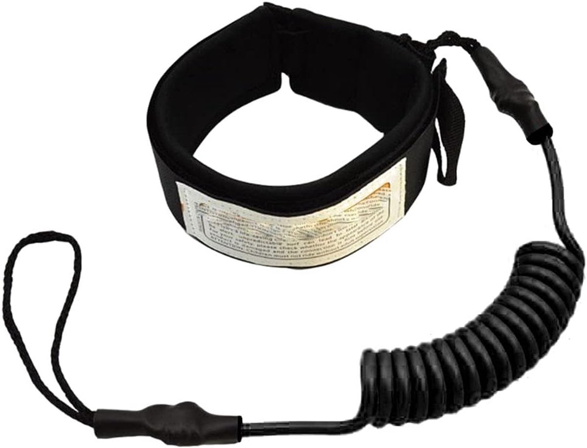 Surf Lijn - Voet Strap - Watersport Veiligheid - Verenkel Koord - 5 mm Dikte - Zwart