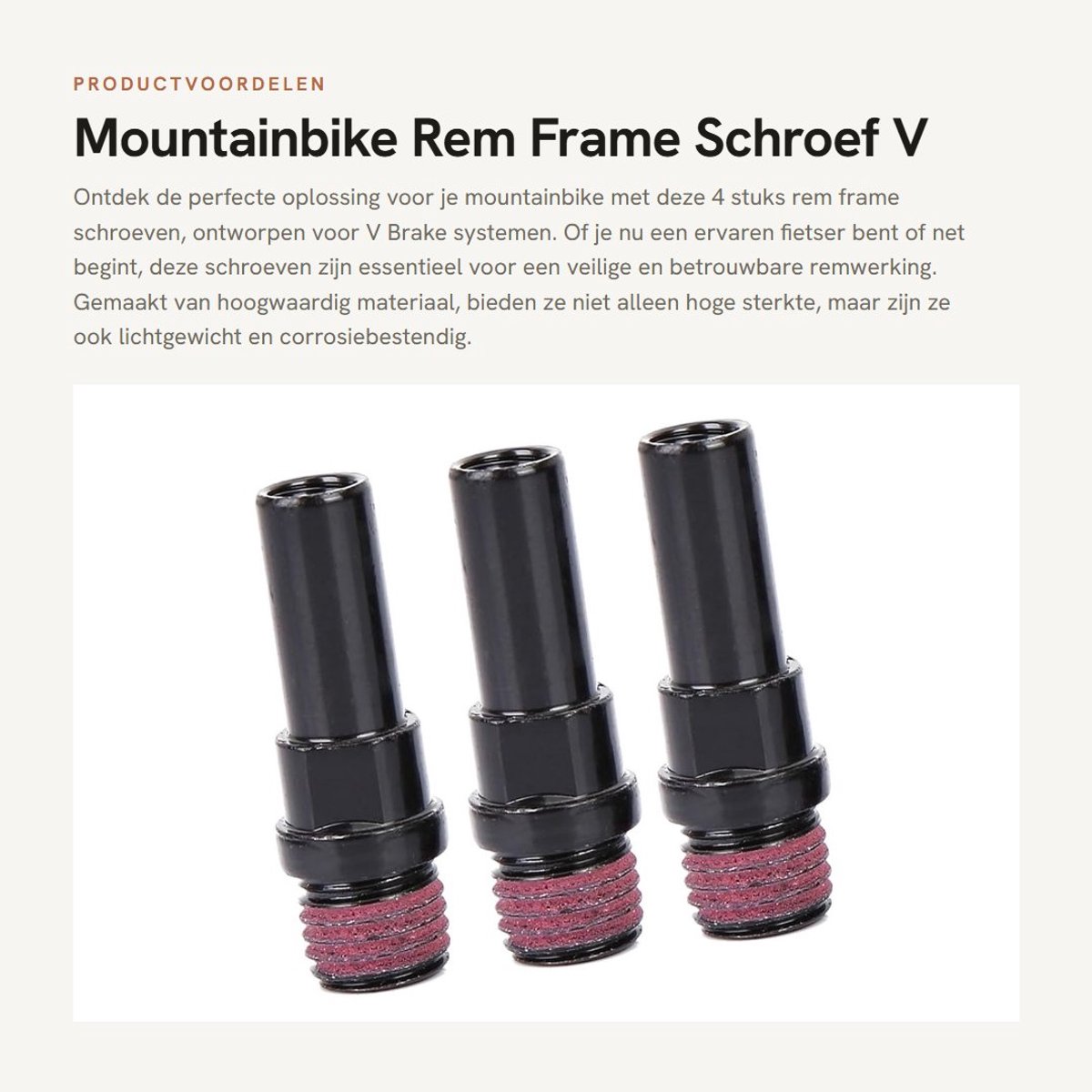 Dailygoods- Rem M8/M10 - Fiets Remonderdelen - Lichtgewicht/Corrosiebestendig - Hoge Sterkte - Duurzaam - Goede Remkracht - Fietsrem