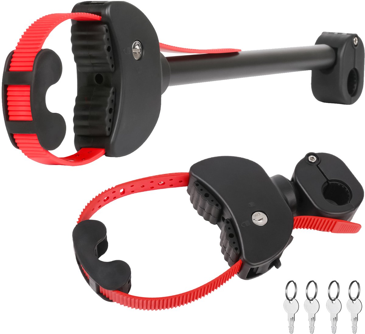 Root Framehouder Set met Band Fietsendrager (2 Stuks) – 45 cm Strap – Voor E-bike & Fiets – Caravan & Camper