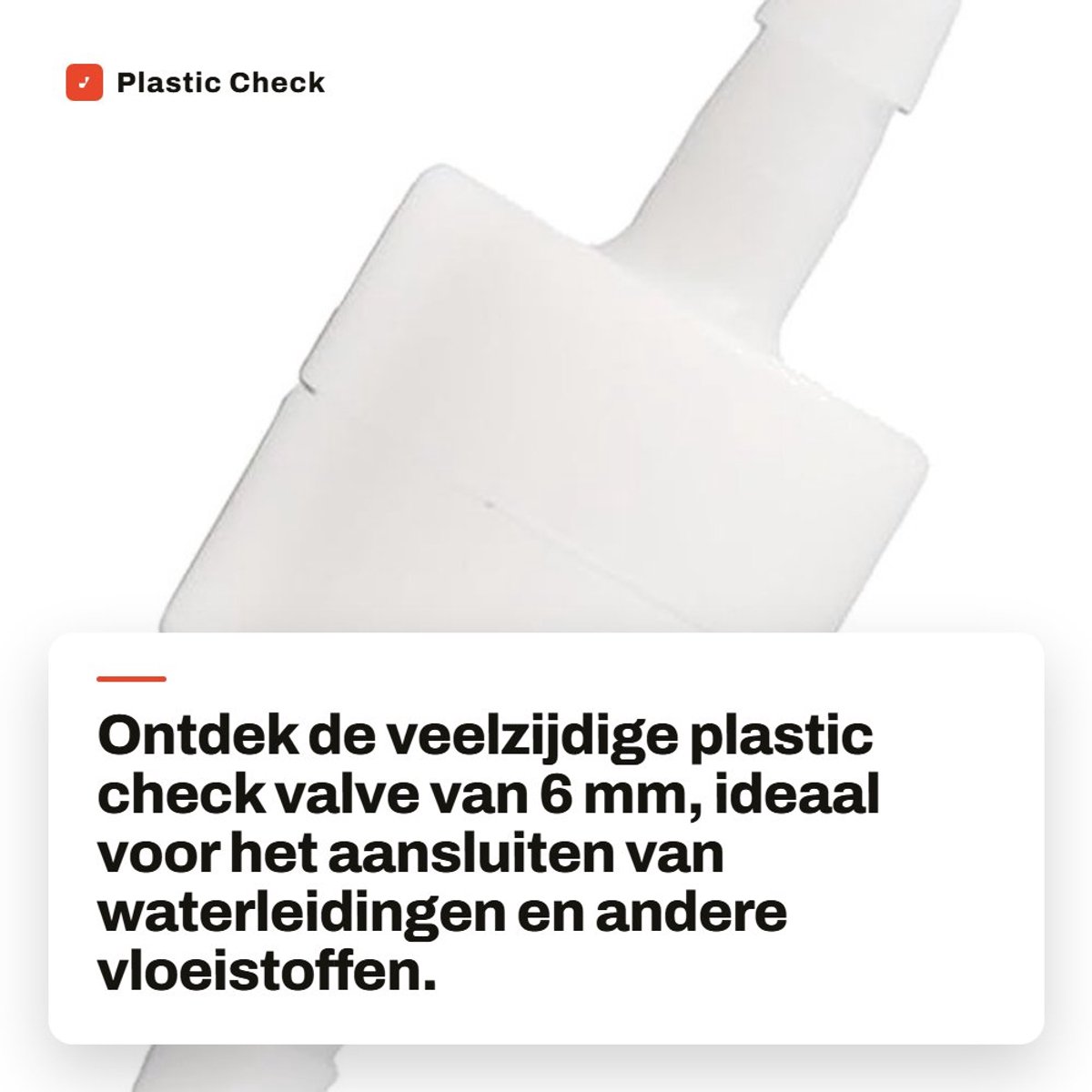 Dailygoods- Terugslagklep 6mm - Terugslagventiel - Voetklep - Antiroest - Medisch materiaal - Veilig en niet-toxisch - Klep