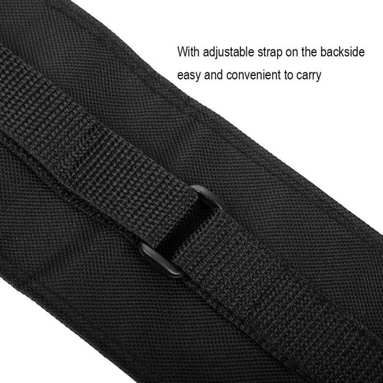 Dailygoods- Biljartkeu Hoes Nylon - Zwart - 1/2 Type/3/4 Type - Geschikt voor Snooker - Transporttas - Hoogwaardige Kwaliteit - Keu Tas van Dailygoods — afbeelding 4