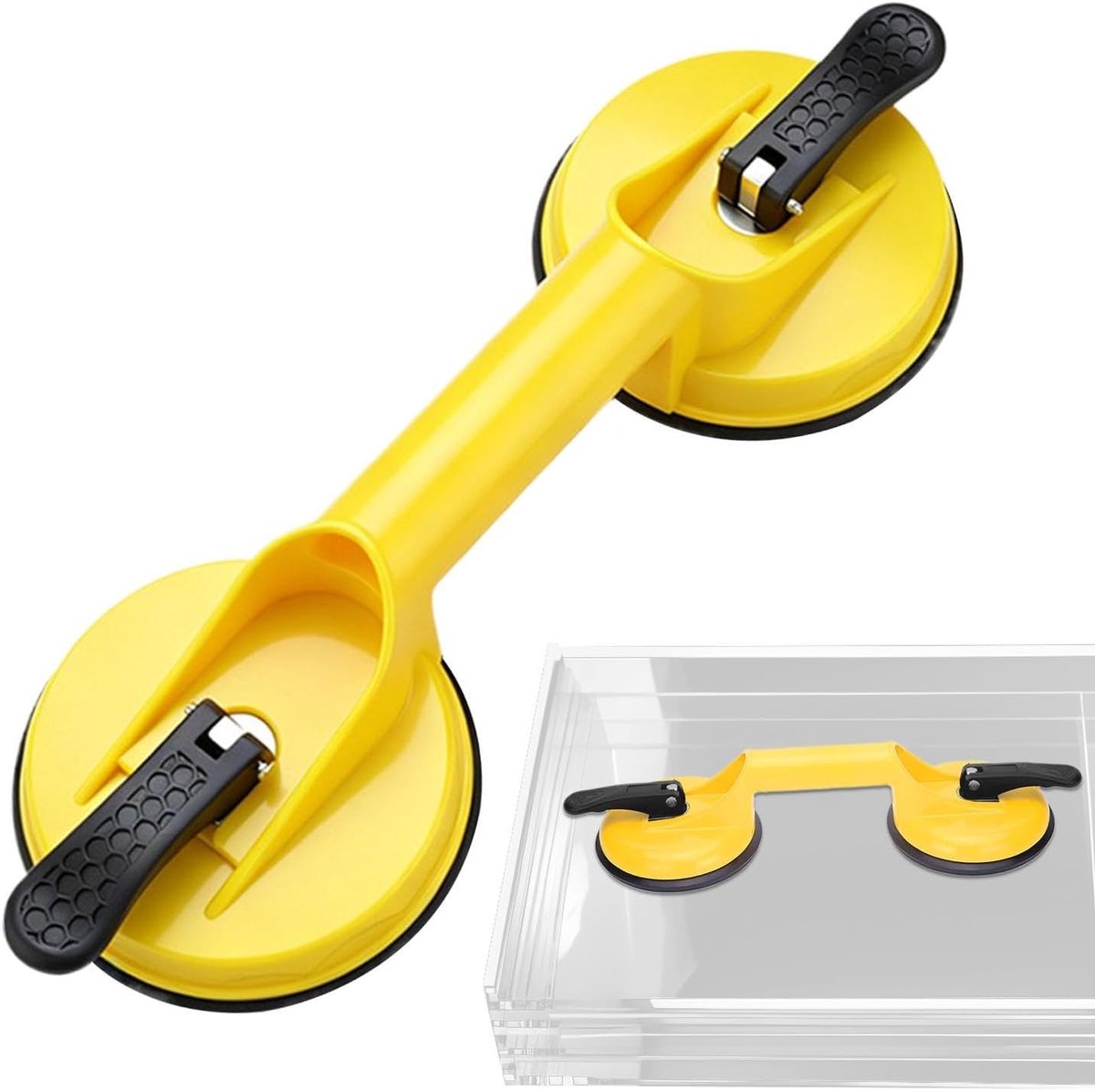 Zuignap Handgreep - Vacuüm Lifter - Zware Objecten Verplaatsen - Hoge Draagcapaciteit - 119 cm Diameter - Geel