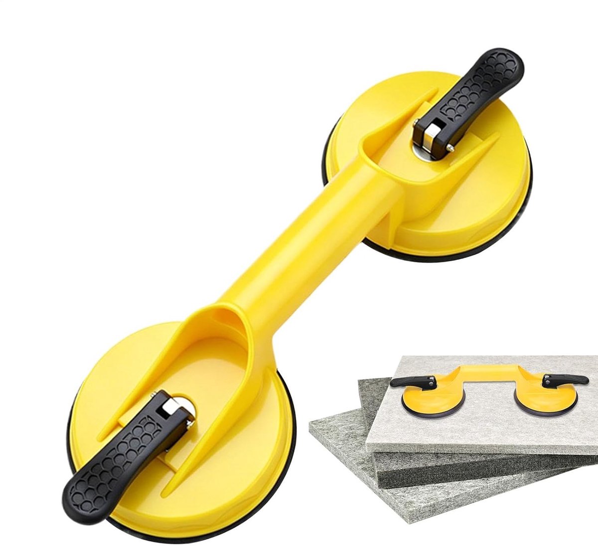 Zware Zuignappen - Vacuüm Heffers - Materiaal Verplaatsen - Krachtige Grip - 119 cm Diameter - Zwart