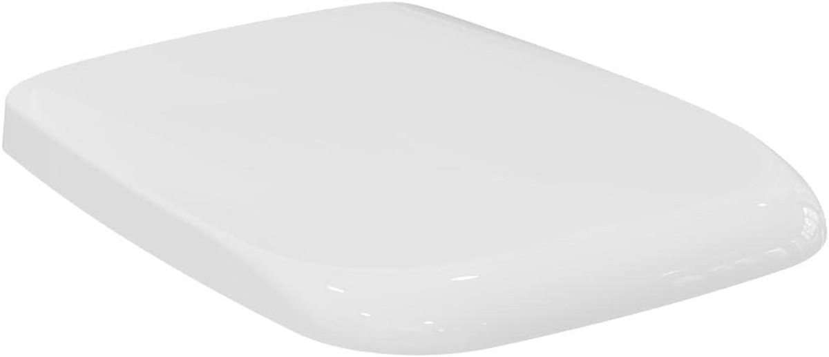 Toiletbril met deksel - Zitting Stoel - Badkamer Vernieuwen - Roestvrij staal scharnieren - 36 x 44.5 cm - Wit