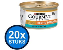 20x Gourmet Gold - Hartig Torentje Tonijn - Kattenvoer Natvoer Blik - 85g