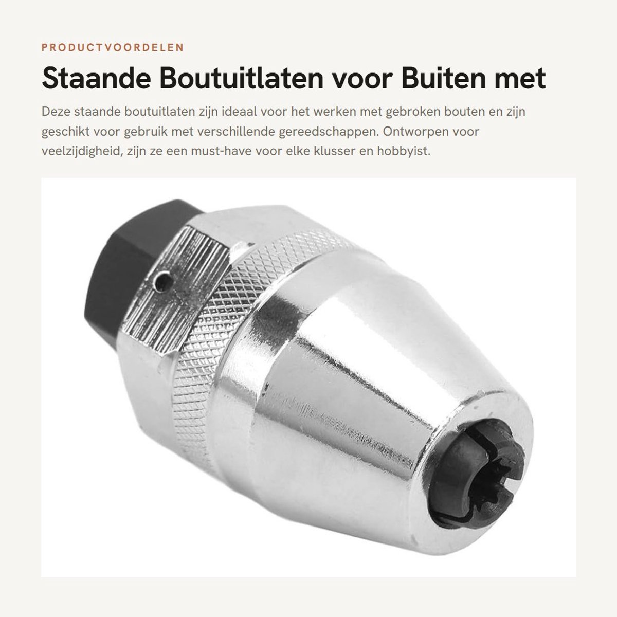 Dailygoods- Boutuitlaten 3/8 Inch - Staande Bouten - Gebroken Bouten - Verstelbare Sleutels - Handgereedschap - Hoog klemvermogen - Schroefextractor