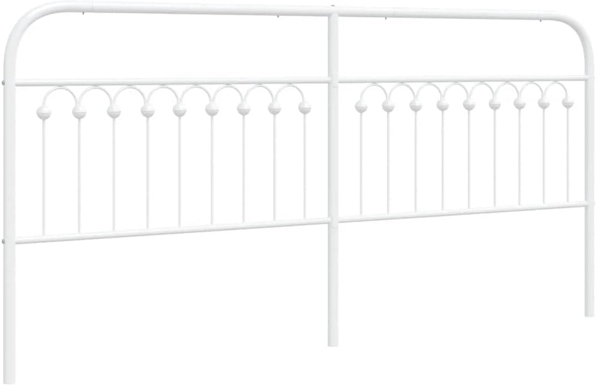 Hoofdbord Metaal - Bed Achterwand - Slaapkamer Decoratie - Stabiel Duurzaam Frame - 200 cm - Wit
