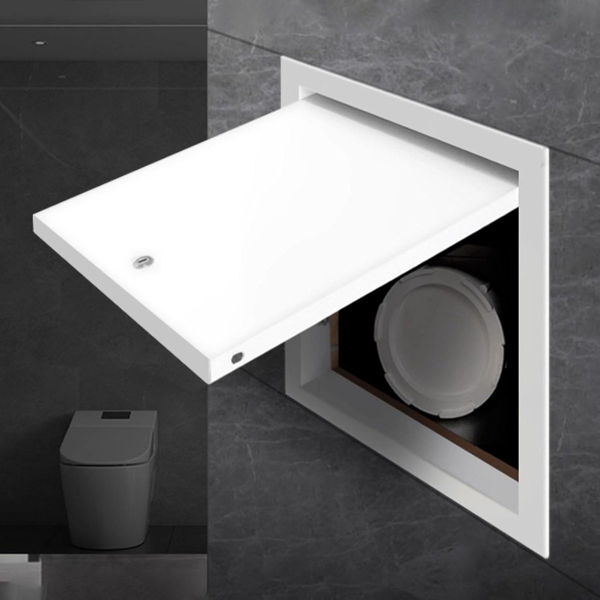 Dakluikdeur Toegangspaneel - Inspectieluik Gipsplaat - Sanitair Toegang Maken - Afsluitbaar Met Sleutel - 25x40 cm - Wit